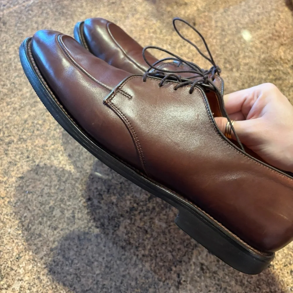 ALLEN‎ EDMONDS Shoes Mens 11 D KENNETT Ox Leather Lace Up Derby Split Toe